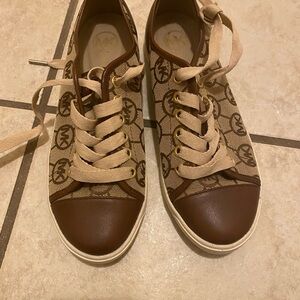 Michael Kors Brown and Tan Sneakers